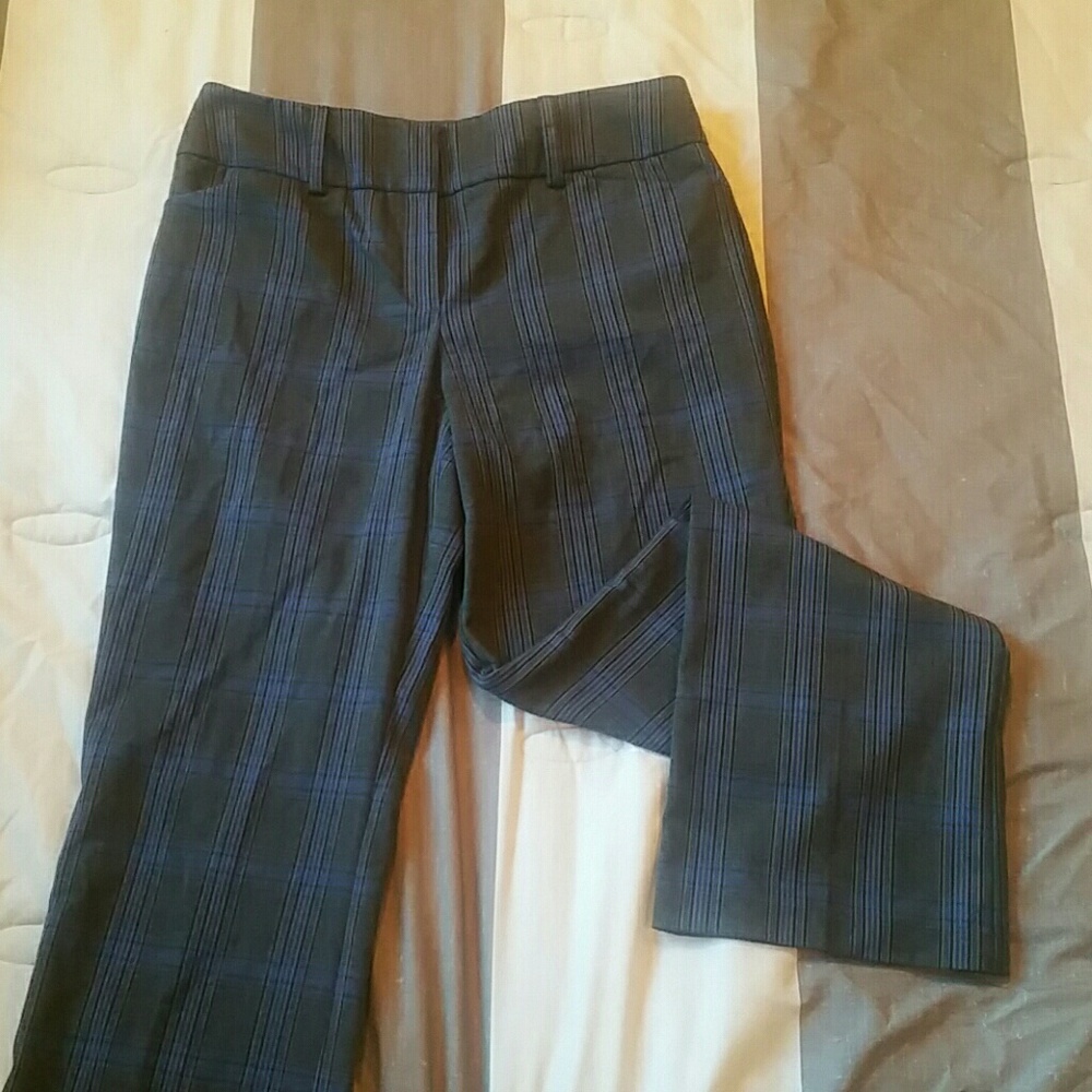 7th Ave by NY&Co blue/gray plaid pants
